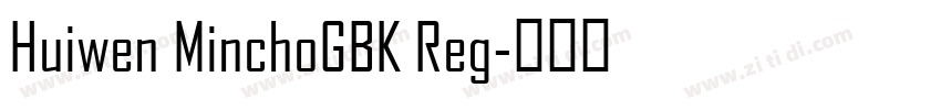 Huiwen MinchoGBK Reg字体转换